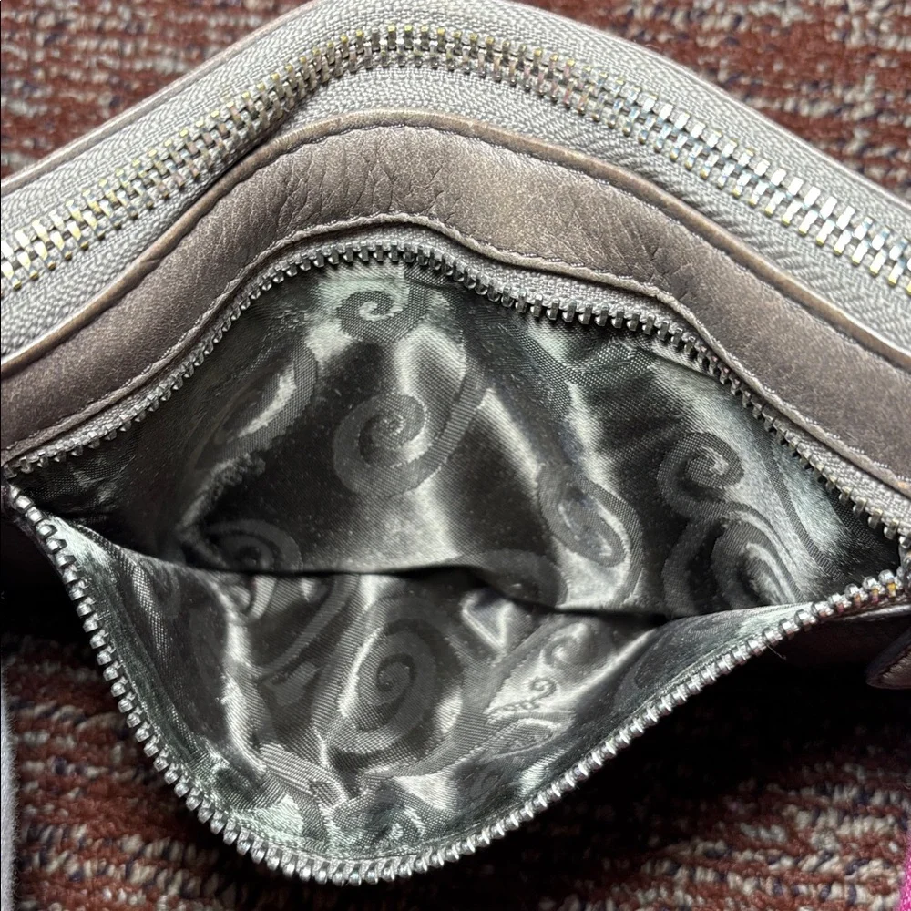 Brighton pretty tough studded medium leather wallet in Buff